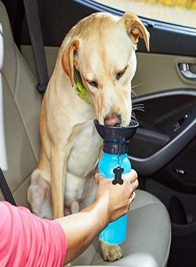 HOMESHOPPER Portable Aqua Plastic Dog Travel Water Bottle Bowl Drinking Feeder Pet Care Cup for Outdoor Walking, Hiking, Travel 20-oz(Multi Color) - Image 3